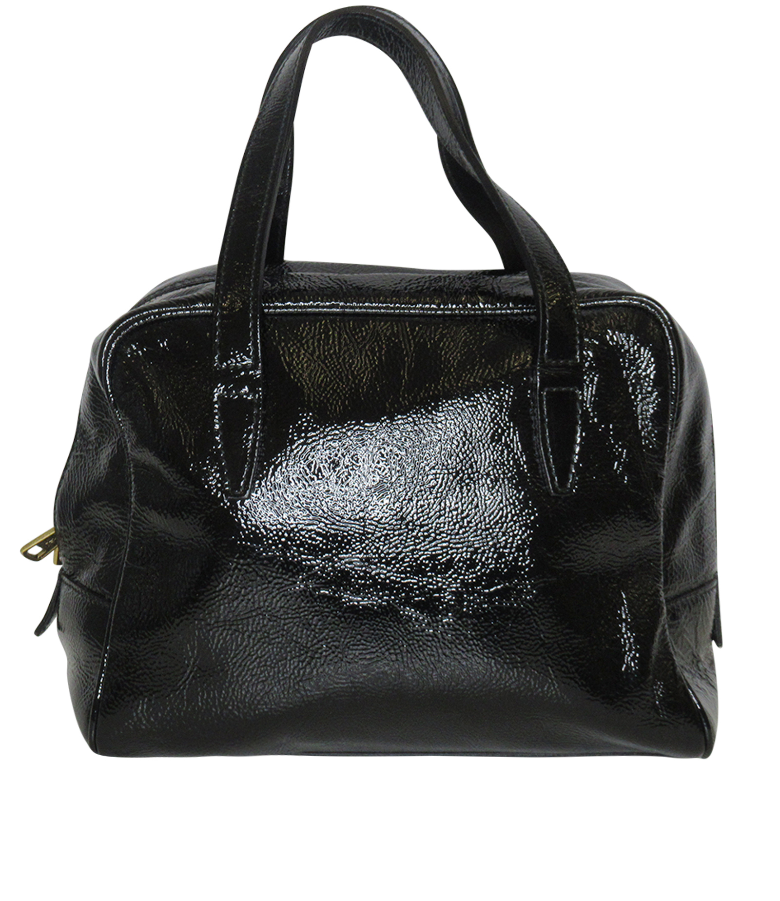 Y Mail Mini Bag, 250&euro;, Bolso, Negro, Cuero - Charol, Vista trasera